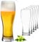 PLATINUX Klassische Biergläser 500ml (max. 660ml) Set 6-Teilig aus Glas Weizengläser hohes Bierglas Bierkrug 0,5L