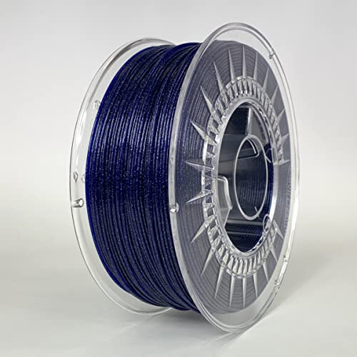 Devil Design | Filament | PETG Galaxy blue - blau galaktisch | 1.75 | 1kG | für Anfänger und Fortgeschrittene | Top Haftung | wenig Stringing | leicht zu drucken | verzugsarm und geruchslos