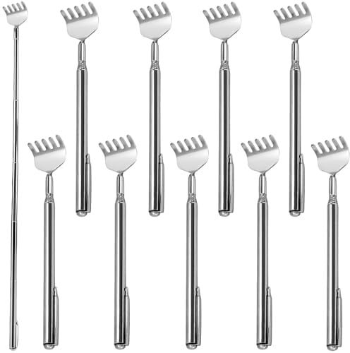 10pcs Rückenkratzer, Kratzhand Rückenkratzer Teleskop, Edelstahl Teleskop Rücken Kratzer, Teleskop Rückenkratzer, Back Scratcher Für Haus, Reise Und Büro