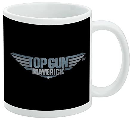 Top Gun: Maverick Logo Ceramic Coffee Mug, Novelty Gift Mugs for Coffee, Tea and Hot Drinks, 11oz, White