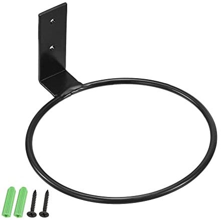 PATIKIL 5 Inch Flower Pot Holder, 3 Pack Ring Wall Mounted Plant Stand Rack for Home Indoor Outdoor, Black