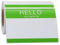 Hycodest 89 x 60 mm Hello My Name is Sticky Namensaufkleber rechteckig beschriftbar Namensschilder Tags (Green)