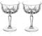 DIAMANTE Dorchester Champagne Prosecco Coupe Champagne Saucer Cocktail Saucer Glass Dessert Bowl - Made from Premium Lead Free Crystal - Set of 2