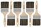 Double Thick Chip Paint Brush Set, 3 inch / 75mm Wood Stain Brushes for Painting Walls and Fence Staining, Wooden Handle Masonry Paintbrush for Varnish, Paste, Gesso and Limewash (6 Bulk Pack)