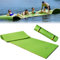 COSTWAY Tapis Flottant de Piscine 355 x 183 CM, Matelas Flottant d’Eau 4-6 Personnes 3 Couches Mousse XPE Résistant avec Dispositif d’Amarrage et Sangles à Boucle, pour Plage, Charge 400 KG (Vert)