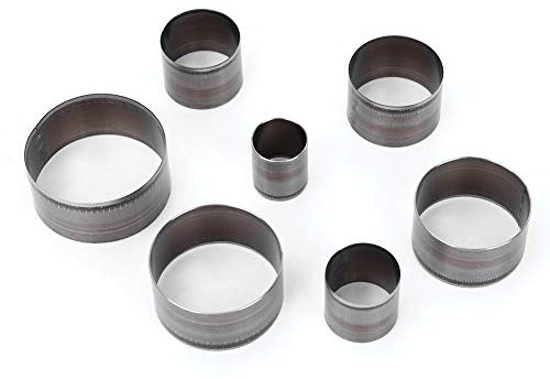 Dekaim Leder-Stanzwerkzeug,7-teiliges Leder-Stanzeisen-Set, Kreisförmiger Stanzer, Gummifaser-Silikon-Hohlschneider,Stanzwerkzeug-Kit