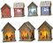Warmhm Spielzeug Für Kinder Holzhaus Anhänger Hängende Ornamente Kerzenlicht Holzhaus Holzhaus Ornament Weihnachtsbaum Holz Leuchtendes Kinderspielzeug