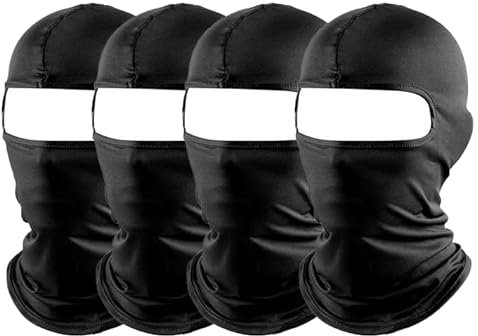MUNSKT 4PCS sturmmaske, Sturmhaube Motorrad Gesichtsmaske Skimaske Motorradmaske Fahrradmaske Sturmmaske Leicht Atmungsaktiv Winddicht Multifunktional Herren Balaclava Damen Winter Sommer