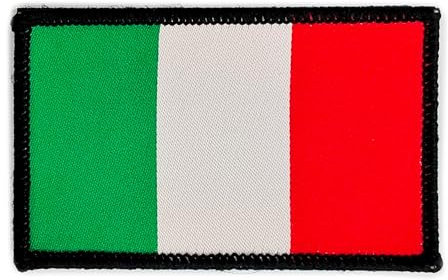 Parches Bordados Bandera Italia con Colores Oficiales - Escudo bordado - Parches Moteros Bordados - Parches Militares, parche Italia (Italia)