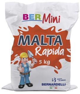 BERNARDELLI - Malta Rapida: legante cementizio premiscelato a presa rapida (Sacco da 5 Kg)