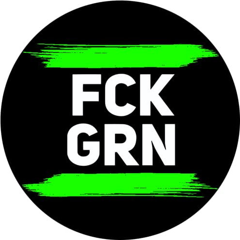 Sammys Shirt Store FCK GRN Aufkleber 10 cm