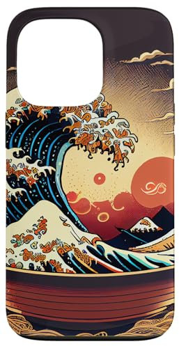 Abbildung der Großen Welle in Japan von Ramen Hülle für iPhone 13 Pro