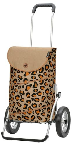 ANDERSEN Einkaufstrolley - Royal Shopper Tyra Leo 46 L Einkaufsroller, hohe Qualität, modisch, Aluminium, klappbar, leichtgängig