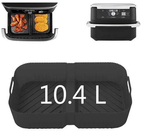 Air Fryer Silicone Liners for Ninja Foodi Flexdrawer AF500UK, AF500UKCP, 10.4L Large Air Fryer Accessories Silicone Liners