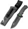 naifu® - The Hunter X - GRIGIO - Coltello sopravvivenza a lama fissa da 12 cm in acciaio inossidabile - Coltello da caccia - Sopravvivenza - Bushcraft - Accendino e affilatore inclusi