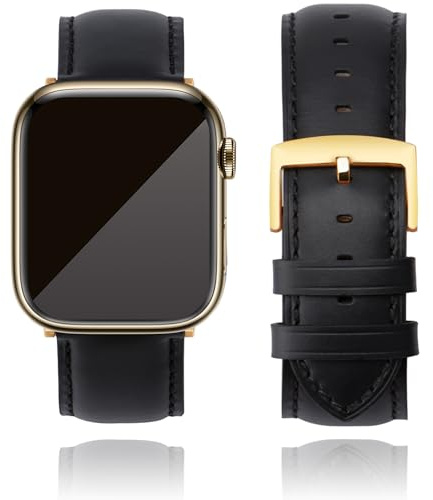 CORROPELLE Uhrenarmband Kompatibel mit Apple Watch Leder Armband 49mm 46mm 45mm 44mm 42mm, Hochwertige Echte Leder Uhrenarmbänder Ersatz für iWatch Serie 11 10 9 8 7 6 5 4 3 2 1 SE3/2/1 Ultra3/2/1