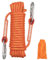 Kletterseil, 10mm Orange Outdoor Sicherheitsseil, Nylon Seil Statisches Felskletterseil mit Karabiner, Gut für Bergsteigen, Camping, Rettung, Feuerleiter, Eisklettern, Erkundung (Orange, 10m)