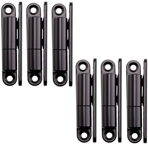 SOTECH 6 Stück Türbänder Aufschraubband 15 x 83 mm Scharnier Renovierband für Innentüren zum Aufschrauben (Stahl schwarz)