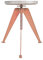 xcllnt Delta Rocket – Flamingo, Handmade Industrie-Design Drehstuhl Hocker aus Metall mit Holzsitz