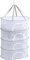 Herb Drying Rack Net, 4 Layer 2.3ft Hanging Drying Rack Net Collapsible Mesh Drying Net Hanging Plant Dryer Net Zipper Closure for Drying Seeds Herbs Vegs Fruits Bud Vegetables (19.69x27.55x34.64 in)