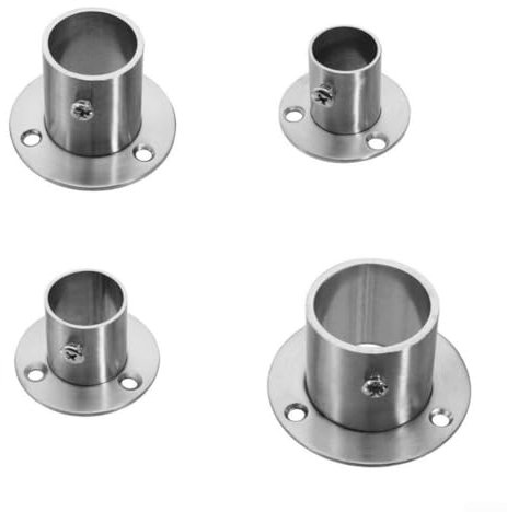 Edelstahl-Flansch für Wandhalterung, Feststellschraube für zusätzliche Rohrsicherheit (22 mm)