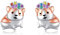 CUPENDA Meerschweinchen Ohrringe Sterling Silber Meerschweinchen Ohrstecker Bunte Cubic Zirkonia Tier Schmuck für Frauen