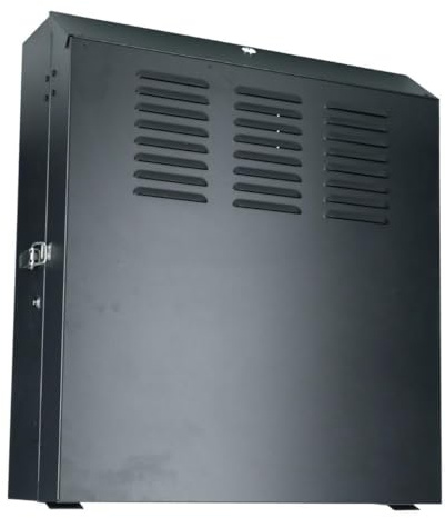 DSIT 8HE Netzwerkschrank flach (BxTxH) 645x382x783mm - Schwarz | Traglast 60 kg