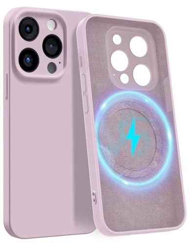 MyGadget Coque pour iPhone 14 Pro [ Compatible avec MagSafe - Quadruple Protection ] - Case Rigide avec Doublure Microfibre & Protection Caméra - Cover Rose