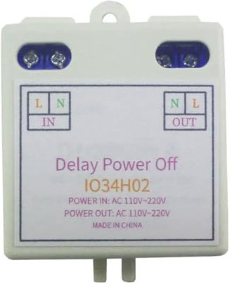 Rtauhife AC 120V 220V Relais Temporisé Mise Sous Tension Temporisation Interrupteur OFF 1-480Min Temporisation Réglable Mise Hors Tension Contrôleur Domotique