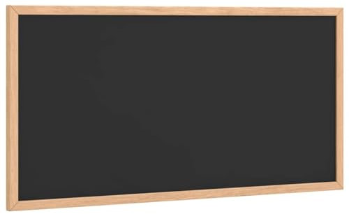 vidaXL Kreidetafel mit massivem Kiefernholzrahmen Schwarz 60x30 cm, Tafel, Kreidetafel für Wand, Schreibtafel für Büro, Küchentafel