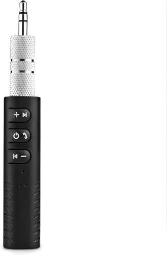 Bluetooth 5.0 Audio Adapter 3.5mm AUX | Wireless Transmitter & Receiver for Car, PC, Speakers, Headphones, Home Stereo | Mini Bluetooth Dongle for Music Streaming