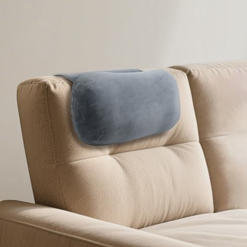 Cuscino ergonomico per sedia a sdraio, cuscino di supporto antiscivolo in memory foam, cuscino per il collo e la testa con tasca, cuscino da viaggio per dolori al collo e alle spalle