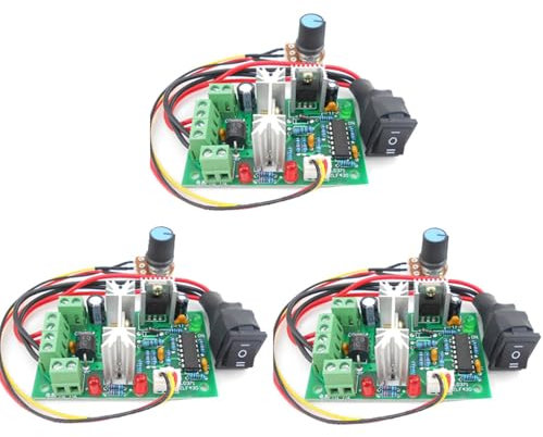 PAGJHRFJG 3X PWM DC Motor Speed Controller Switch Regolatore di Corrente DC 20A 10-60V PWM DC Controller 150W 12V 24V 36V 48V