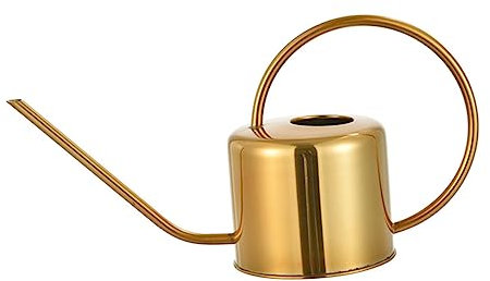 iplusmile 1 Pieza hervidor de Agua Lata de aspersión Solar regadera Manguera Boquilla aspersor Ligero jardinerad regadera de Acero Inoxidable Herramienta de jardinería Golden