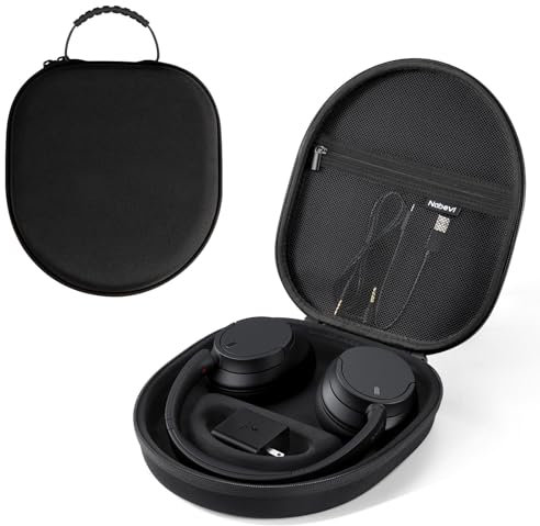 Nabevi Hard Headphone Case - Headset Case for Sony WH-CH720N WH-CH710N WH-CH520 WH-CH510 WH-1000XM4, Carrying Case for JBL Tune 720BT 710BT Noise Cancelling Headphones, Travel Cover Bag, Black