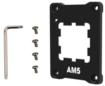 Newyuan Supporto CPU AM5, AM5 Contatto Anti-Piegatura Frame (nero) | con 4 viti e 1 cacciavite, telaio di fissaggio correttivo anti-piegatura
