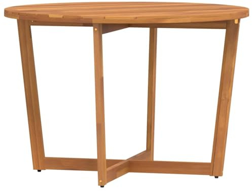 vidaXL Garten-Esstisch Rund Ø110x75 cm Massivholz Akazie