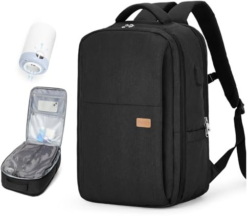 BJLFS Sac à dos sous vide avec pompe Ryanair Wizzair 40x30x20 Femme Sac Cabine Avion 40x30x20 pour Ryanair Bagage Cabine 45x36x22 Easyjet Bagage à Main Sac pour Ordinateur Portable Homme Gris rose