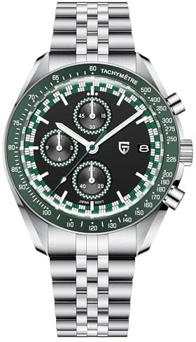 Pagani Design PD1816 Herrenuhr Racing Chronograph Sport Quarzuhr VK67 Uhrwerk AR Saphir Wasserdicht Vintage Casual Herren Armbanduhr