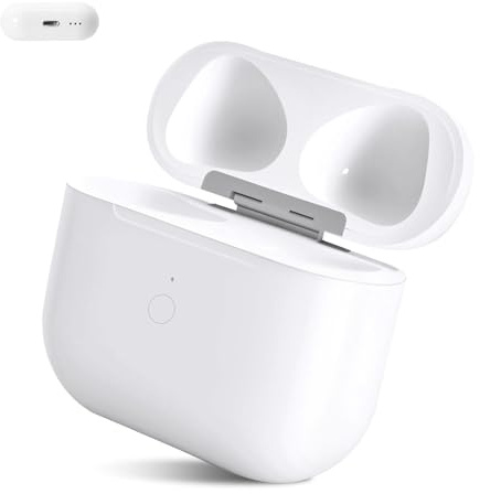 Wireless Charging Case Replacement for Air-Pods 3rd Generation, 620mAh Lightng Charging with Rear Bluetooth Sync Button &Charging,Fast Pairing, Case Only (No Earbuds)