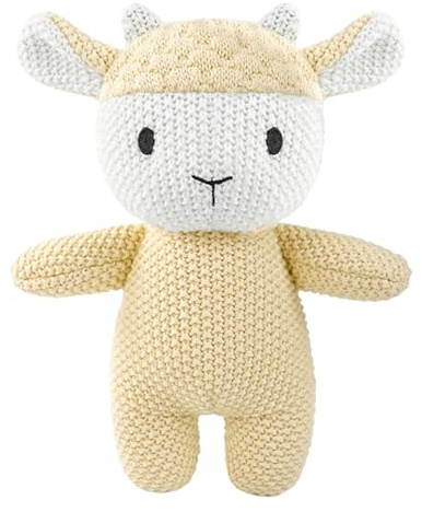 Jukeoiu Stoffpuppe, 22cm Plüschtier Gestrickt, Weiche Süße Mädchen Puppe Schaf Gehäkelte Kuscheltier Stofftier, Niedliche Begleiter Für Kinder