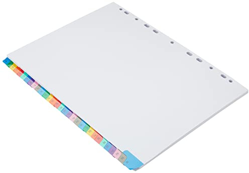 Concord Punched Pocket Index Multicolour-tabbed Europunched 1-31 Extra Wide A4 White Ref CS100