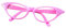 Kostümbrille im 1950er-Jahre-Look, klare Gläser, Rosa