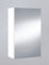 PEGANE Miroir de Salle de Bain avec rangements 1 Porte en Blanc Brillant, Hauteur 65 x Largeur 40 x Profondeur 21 cm