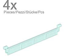 Lego Parts: Garage Roller Door Section without Handle (PACK of 4 - Transparent Light Blue) by B&F-BuildPacks