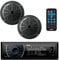 Pyle Marine Headunit Receiver Speaker Kit - In-Dash LCD Digital Stereo Built-in Bluetooth & Microphone w/ AM FM Radio System 5.25’’ Waterproof Speakers (2) MP3/SD Readers & Remote Control - PLMRKT46BK