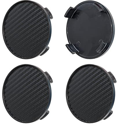 Complect de 4x 68mm CARBON Centres de Roue Caches Moyeu Jante Capuchons Enjoliveurs