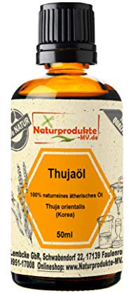 Thujaöl (50 ml) 100% naturreines ätherisches Thuja Öl