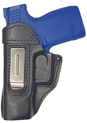 VlaMiTex Leder Holster für Smith & Wesson MP9 compact MP9c M&P9 c compact (IWB 3Li - Links)