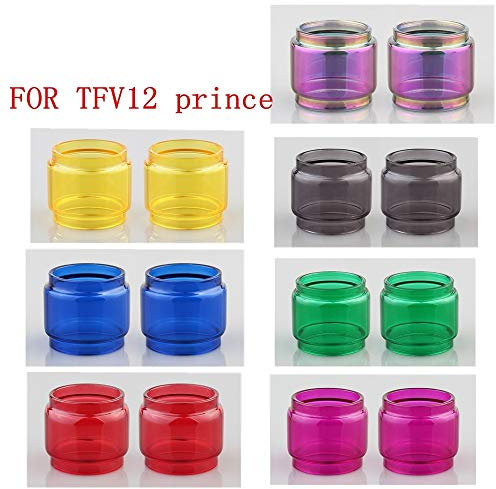 RUIYITECH Glasröhre für SMOK TFV12 Prince Ersatzbirne Tank Pyrex-Glasröhre (transparent), 2 Stück